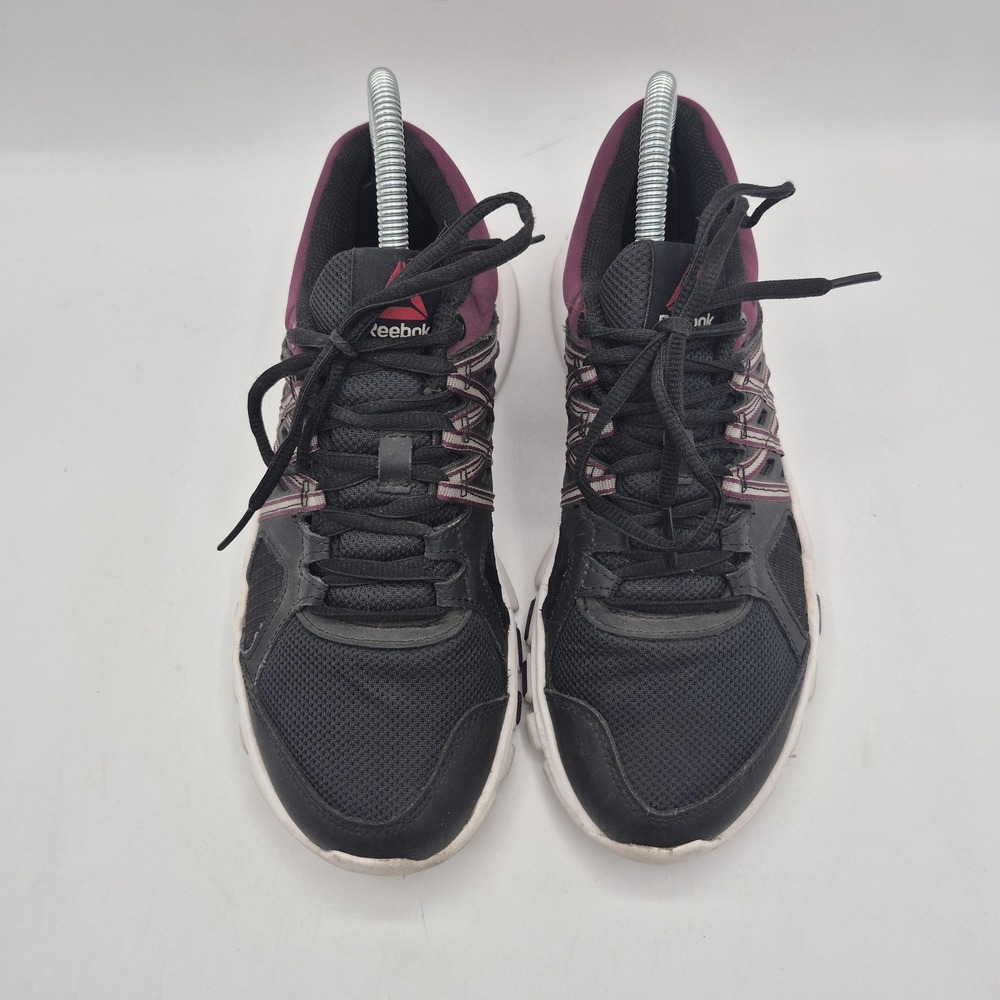 Reebok YourFlex Shoes Womens Size 8 Black Purple Mesh Athletic Training Sneakers - Picture 9 of 13